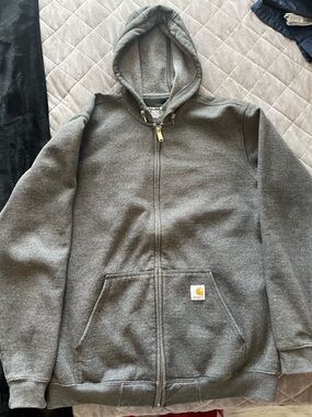 Grey zip up Carhartt Hoodie